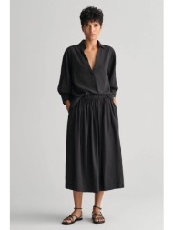 gant γυναικεία midi φούστα με ελαστική μέση a-line - 4400130 μαύρο