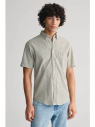 gant ανδρικό πουκάμισο button down με ριγέ σχέδιο και τσέπη με λογότυπο regular fit - 3240064 πράσιν