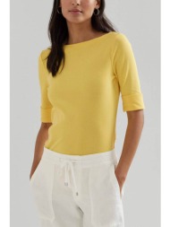 lauren ralph lauren γυναικεία μπλούζα βαμβακερή μονόχρωμη - 200654963173 κίτρινο