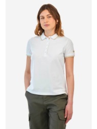 la martina γυναικεία πόλο μπλούζα με κεντημένο λογότυπο regular fit `yerina` - ywp004-pk001 λευκό