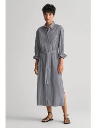 gant γυναικείο midi φόρεμα σεμιζιέ με ριγέ σχέδιο και ζώνη relaxed fit - 4503325 μπλε σκούρο