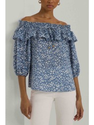 lauren ralph lauren γυναικεία μπλούζα με all-over floral print - 200932903001 μπλε