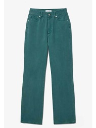 gant γυναικείο τζην παντελόνι πεντάτσεπο straight leg - hf8408 πράσινο σκούρο