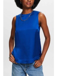 esprit γυναικεία αμάνικη μπλούζα σατέν - 034ee1f319 μπλε