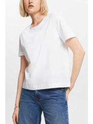 esprit γυναικείο βαμβακερό t-shirt straight fit - 993ee1k308 λευκό