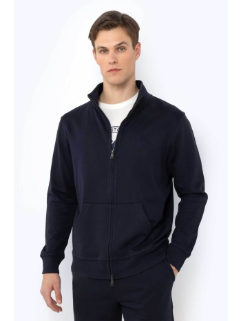 the bostonians ανδρική ζακέτα φούτερ με ψηλό λαιμό και