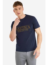 nautica ανδρικό t-shirt μονόχρωμο βαμβακερό με κεντημένο λογότυπο `tennessee` - n1m01707 μπλε σκούρο