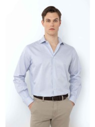 the bostonians ανδρικό πουκάμισο με ριγέ σχέδιο custom fit `acorn twill` - ans4795 μπλε ανοιχτό
