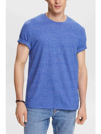esprit ανδρικό melange t-shirt regular fit - 034ee2k315 μπλε