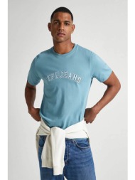 pepe jeans ανδρικό t-shirt με logo print στο στήθος regular fit - pm509220 βεραμάν