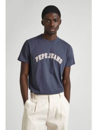 pepe jeans ανδρικό t-shirt με logo print στο στήθος regular fit - pm509220 ανθρακί