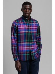 gant ανδρικό πουκάμισο με καρό σχέδιο ``scaled-up flannel`` - 3009770 μπλε