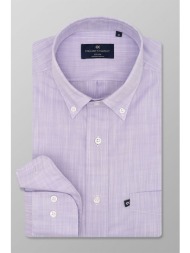 oxford company ανδρικό πουκάμισο button down regular fit - f110-bl10.07 λιλά