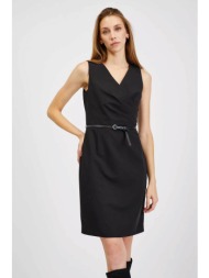 orsay γυναικείο mini φόρεμα αμάνικο με ζώνη - 490454 -x66-6666 μαύρο