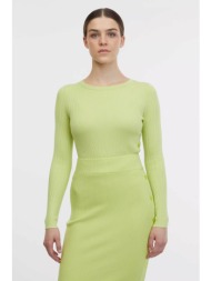 orsay γυναικεία πλεκτή μπλούζα ribbed - 1000119-x13-0530 πράσινο ανοιχτό