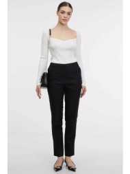 orsay γυναικείο ψηλόμεσο παντελόνι straight fit - 1000287-x66-6666 μαύρο