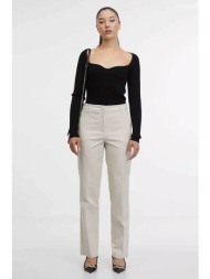 orsay γυναικείο μονόχρωμο παντελόνι straight fit - 1000273-x13-0907 μπεζ