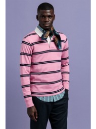 gant ανδρική μπλούζα πόλο με γιακά σε διαφορετικό χρώμα - 2025032 ροζ