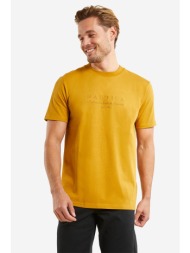 nautica ανδρικό t-shirt μονόχρωμο βαμβακερό με tone-on-tone κεντημένο λογότυπο `carnegie` - n1m01711