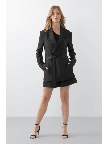 bcbgmaxazria γυναικείο σακάκι με ζώνη - 23srj039li02 μαύρο σε προσφορά