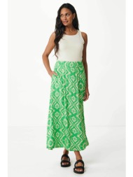 mexx γυναικεία midi φούστα με τσέπες μπροστά και all-over geometric pattern - mf007402541w πολύχρωμο