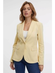 orsay γυναικείο σακάκι μονόχρωμο με άνοιγμα πίσω και τσέπες μπροστά - 1000270-x13-0822 κίτρινο