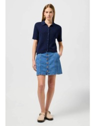 wrangler® γυναικεία mini φούστα με κουμπιά - 112352524 denim blue σκούρο