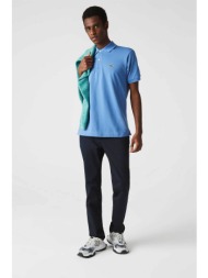 lacoste ανδρική πόλο μπλούζα με κεντημένο λογότυπο - l1212 μπλε