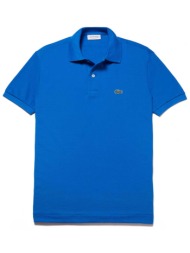 lacoste ανδρική πόλο μπλούζα με κεντημένο λογότυπο - l1212 μπλε ρουά