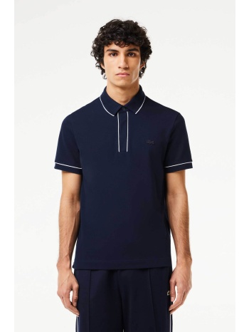 lacoste ανδρική μπλούζα πόλο μονόχρωμη με tone-on-tone