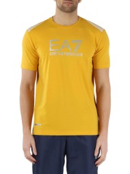 ea7 ανδρικό t-shirt με logo print regular fit - 3dpt29pjulz μουσταρδί