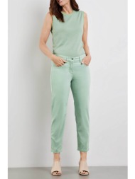 gerry weber γυναικείο τζην παντελόνι cropped πεντάτσεπο slim fit - 925055-67965 πράσινο φυστικί