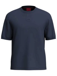 hugo boss ανδρικό t-shirt μονόχρωμο με ανάγλυφο logo patch και ribbed τελειώματα `diragolino_h` - 50