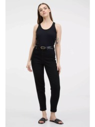 orsay γυναικείο τζιν παντελόνι μονόχρωμο πεντάτσεπο με αποσπώμενη ζώνη - 1000360-d00-0170 μαύρο