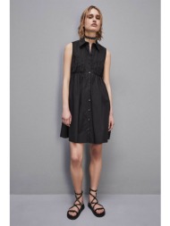 patrizia pepe γυναικείο mini φόρεμα σεμιζιέ αμάνικο - 2a2793 μαύρο