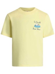 mc2 saint barth ανδρικό βαμβακερό t-shirt μονόχρωμο `snoopy boat` - tshm001-02685f κίτρινο