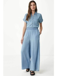 mexx γυναικεία denim παντελόνα με ελαστική μέση και μεταλλική λεπτομέρεια - mf007005841w denim blue 