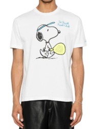 mc2 saint barth ανδρικό βαμβακερό t-shirt μονόχρωμο `snoopy padel` - tshm001-04457f λευκό