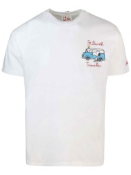mc2 saint barth ανδρικό βαμβακερό t-shirt μονόχρωμο με contrast print `snoopy van` - tshm001-02410f 