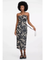 orsay γυναικεία midi φούστα με all-over floral print - 1000741-fl00-2406 ασπρόμαυρο