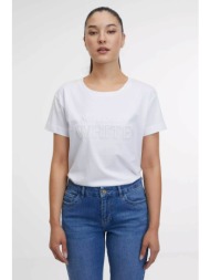 orsay γυναικείο t-shirt βαμβακερό μονόχρωμο με tone-on-tone ανάγλυφο lettering - 1000529-x00-0000 λε