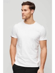 superdry ανδρικό μονόχρωμο t-shirt relaxed fit - m1011888a λευκό