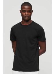superdry ανδρικό μονόχρωμο t-shirt relaxed fit - m1011888a μαύρο