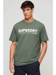 superdry ανδρικό t-shirt με graphic print στο πίσω μέρος loose fit - m6010809a χακί