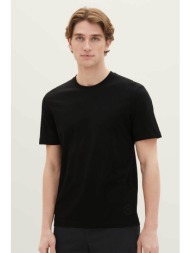 tom tailor σετ ανδρικά μονόχρωμα t-shirts regular fit (2 τεμάχια) - 1037741 μαύρο