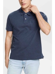 esprit ανδρική κοντομάνικη πόλο μπλούζα με τσέπη regular fit - 044ee2k318 μπλε σκούρο