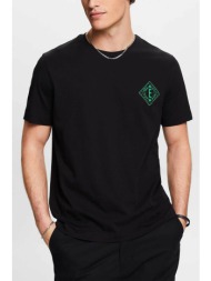 esprit ανδρικό t-shirt με graphic print regular fit - 044ee2k322 μαύρο