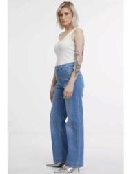orsay γυναικείο τζιν παντελόνι μονόχρωμο βαμβακερό με διακοσμητικά κουμπιά μπροστά - 1000037-d00-012
