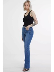 orsay γυναικείο τζιν παντελόνι μονόχρωμο βαμβακερό πεντάτσεπο με ξέφτια στο τελείωμα - 1000535-d00-0