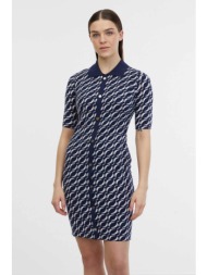 orsay γυναικείο mini πλεκτό φόρεμα με all-over monogram print και διακοσμητικά κουμπιά - 1000315-x11